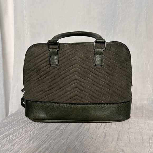 Bueno Quilted Messenger Tote Crossbody Bag Olive Green Handbag - Picture 12 of 16